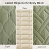 imageComfort Spaces King Quilt Set Modern Reversible Ogee Coverlet King Bedding Set Cozy Quilted Winter Layer All Season Lightweight Soft King Size Quilt Kienna King Green 3 PieceSage Green Diamond