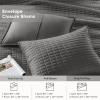 imageComfort Spaces King Quilt Set Modern Reversible Ogee Coverlet King Bedding Set Cozy Quilted Winter Layer All Season Lightweight Soft King Size Quilt Kienna King Green 3 PieceCharcoal Grey