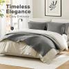 imageComfort Spaces King Quilt Set Modern Reversible Ogee Coverlet King Bedding Set Cozy Quilted Winter Layer All Season Lightweight Soft King Size Quilt Kienna King Green 3 PieceCharcoal Grey