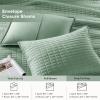imageComfort Spaces King Quilt Set Modern Reversible Ogee Coverlet King Bedding Set Cozy Quilted Winter Layer All Season Lightweight Soft King Size Quilt Kienna King Green 3 PieceSeafoam