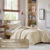 imageComfort Spaces King Quilt Set Modern Reversible Ogee Coverlet King Bedding Set Cozy Quilted Winter Layer All Season Lightweight Soft King Size Quilt Kienna King Green 3 PieceIvory