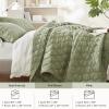imageComfort Spaces King Quilt Set Modern Reversible Ogee Coverlet King Bedding Set Cozy Quilted Winter Layer All Season Lightweight Soft King Size Quilt Kienna King Green 3 PieceGreen Ogee