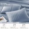 imageComfort Spaces King Quilt Set Modern Reversible Ogee Coverlet King Bedding Set Cozy Quilted Winter Layer All Season Lightweight Soft King Size Quilt Kienna King Green 3 PieceBlue