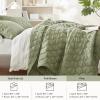 imageComfort Spaces King Quilt Set Modern Reversible Ogee Coverlet King Bedding Set Cozy Quilted Winter Layer All Season Lightweight Soft King Size Quilt Kienna King Green 3 PieceGreen Ogee