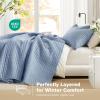 imageComfort Spaces King Quilt Set Modern Reversible Ogee Coverlet King Bedding Set Cozy Quilted Winter Layer All Season Lightweight Soft King Size Quilt Kienna King Green 3 PieceBlue