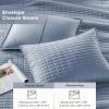 imageComfort Spaces King Quilt Set Modern Reversible Ogee Coverlet King Bedding Set Cozy Quilted Winter Layer All Season Lightweight Soft King Size Quilt Kienna King Green 3 PieceBlue