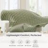 imageComfort Spaces King Quilt Set Modern Reversible Ogee Coverlet King Bedding Set Cozy Quilted Winter Layer All Season Lightweight Soft King Size Quilt Kienna King Green 3 PieceGreen Ogee