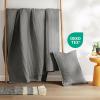 imageComfort Spaces King Quilt Set Modern Reversible Ogee Coverlet King Bedding Set Cozy Quilted Winter Layer All Season Lightweight Soft King Size Quilt Kienna King Green 3 PieceCharcoal Grey