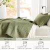 imageComfort Spaces King Quilt Set Modern Reversible Ogee Coverlet King Bedding Set Cozy Quilted Winter Layer All Season Lightweight Soft King Size Quilt Kienna King Green 3 PieceGreen