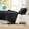 imageComfort Spaces King Quilt Set Modern Reversible Ogee Coverlet King Bedding Set Cozy Quilted Winter Layer All Season Lightweight Soft King Size Quilt Kienna King Green 3 PieceBlack