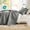 imageComfort Spaces King Quilt Set Modern Reversible Ogee Coverlet King Bedding Set Cozy Quilted Winter Layer All Season Lightweight Soft King Size Quilt Kienna King Green 3 PieceCharcoal Grey