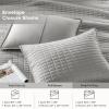 imageComfort Spaces King Quilt Set Modern Reversible Ogee Coverlet King Bedding Set Cozy Quilted Winter Layer All Season Lightweight Soft King Size Quilt Kienna King Green 3 PieceGray