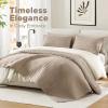 imageComfort Spaces King Quilt Set Modern Reversible Ogee Coverlet King Bedding Set Cozy Quilted Winter Layer All Season Lightweight Soft King Size Quilt Kienna King Green 3 PieceTaupe