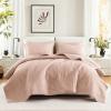imageComfort Spaces King Quilt Set Modern Reversible Ogee Coverlet King Bedding Set Cozy Quilted Winter Layer All Season Lightweight Soft King Size Quilt Kienna King Green 3 PieceBlush