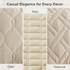 imageComfort Spaces King Quilt Set Modern Reversible Ogee Coverlet King Bedding Set Cozy Quilted Winter Layer All Season Lightweight Soft King Size Quilt Kienna King Green 3 PieceTaupe Ogee