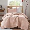 imageComfort Spaces King Quilt Set Modern Reversible Ogee Coverlet King Bedding Set Cozy Quilted Winter Layer All Season Lightweight Soft King Size Quilt Kienna King Green 3 PieceBlush