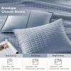 imageComfort Spaces King Quilt Set Modern Reversible Ogee Coverlet King Bedding Set Cozy Quilted Winter Layer All Season Lightweight Soft King Size Quilt Kienna King Green 3 PieceBlue