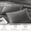 imageComfort Spaces King Quilt Set Modern Reversible Ogee Coverlet King Bedding Set Cozy Quilted Winter Layer All Season Lightweight Soft King Size Quilt Kienna King Green 3 PieceCharcoal Grey