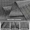 imageComfort Spaces King Quilt Set Modern Reversible Ogee Coverlet King Bedding Set Cozy Quilted Winter Layer All Season Lightweight Soft King Size Quilt Kienna King Green 3 PieceCharcoal Grey