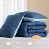 imageComfort Spaces Twin Comforter Set Vibrant Reversible Comforters Twin Size Quilted Bedding Set All Season Lightweight Bedding Soft Microfiber Comforter Vixie NavyLight Blue TwinTwin XL 2 PieceNavyLight Blue