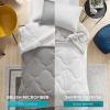 imageComfort Spaces Twin Comforter Set Vibrant Reversible Comforters Twin Size Quilted Bedding Set All Season Lightweight Bedding Soft Microfiber Comforter Vixie NavyLight Blue TwinTwin XL 2 PieceGreyWhite Sherpa