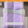imageComfort Spaces Twin Comforter Set Vibrant Reversible Comforters Twin Size Quilted Bedding Set All Season Lightweight Bedding Soft Microfiber Comforter Vixie NavyLight Blue TwinTwin XL 2 PieceLavendarGray