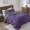 imageComfort Spaces Twin Comforter Set Vibrant Reversible Comforters Twin Size Quilted Bedding Set All Season Lightweight Bedding Soft Microfiber Comforter Vixie NavyLight Blue TwinTwin XL 2 PiecePurpleCharcoal