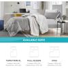 imageComfort Spaces Twin Comforter Set Vibrant Reversible Comforters Twin Size Quilted Bedding Set All Season Lightweight Bedding Soft Microfiber Comforter Vixie NavyLight Blue TwinTwin XL 2 PieceGreyWhite Sherpa