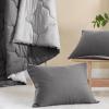 imageComfort Spaces Twin Comforter Set Vibrant Reversible Comforters Twin Size Quilted Bedding Set All Season Lightweight Bedding Soft Microfiber Comforter Vixie NavyLight Blue TwinTwin XL 2 PieceGrey