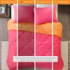 imageComfort Spaces Twin Comforter Set Vibrant Reversible Comforters Twin Size Quilted Bedding Set All Season Lightweight Bedding Soft Microfiber Comforter Vixie NavyLight Blue TwinTwin XL 2 PiecePinkOrange