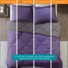 imageComfort Spaces Twin Comforter Set Vibrant Reversible Comforters Twin Size Quilted Bedding Set All Season Lightweight Bedding Soft Microfiber Comforter Vixie NavyLight Blue TwinTwin XL 2 PiecePurpleCharcoal