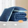 imageComfort Spaces Twin Comforter Set Vibrant Reversible Comforters Twin Size Quilted Bedding Set All Season Lightweight Bedding Soft Microfiber Comforter Vixie NavyLight Blue TwinTwin XL 2 PieceNavyLight Blue