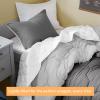 imageComfort Spaces Twin Comforter Set Vibrant Reversible Comforters Twin Size Quilted Bedding Set All Season Lightweight Bedding Soft Microfiber Comforter Vixie NavyLight Blue TwinTwin XL 2 PieceGrey