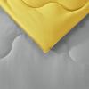 imageComfort Spaces Twin Comforter Set Vibrant Reversible Comforters Twin Size Quilted Bedding Set All Season Lightweight Bedding Soft Microfiber Comforter Vixie NavyLight Blue TwinTwin XL 2 PieceGreyYellow