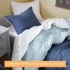 imageComfort Spaces Twin Comforter Set Vibrant Reversible Comforters Twin Size Quilted Bedding Set All Season Lightweight Bedding Soft Microfiber Comforter Vixie NavyLight Blue TwinTwin XL 2 PieceNavyLight Blue
