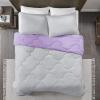 imageComfort Spaces Twin Comforter Set Vibrant Reversible Comforters Twin Size Quilted Bedding Set All Season Lightweight Bedding Soft Microfiber Comforter Vixie NavyLight Blue TwinTwin XL 2 PieceLavendarGray