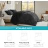 imageComfort Spaces Twin Comforter Set Vibrant Reversible Comforters Twin Size Quilted Bedding Set All Season Lightweight Bedding Soft Microfiber Comforter Vixie NavyLight Blue TwinTwin XL 2 PieceBlackBlack Sherpa