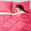 imageComfort Spaces Twin Comforter Set Vibrant Reversible Comforters Twin Size Quilted Bedding Set All Season Lightweight Bedding Soft Microfiber Comforter Vixie NavyLight Blue TwinTwin XL 2 PiecePinkOrange