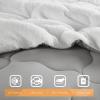 imageComfort Spaces Twin Comforter Set Vibrant Reversible Comforters Twin Size Quilted Bedding Set All Season Lightweight Bedding Soft Microfiber Comforter Vixie NavyLight Blue TwinTwin XL 2 PieceGreyWhite Sherpa