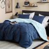 imageComfort Spaces Twin Comforter Set Vibrant Reversible Comforters Twin Size Quilted Bedding Set All Season Lightweight Bedding Soft Microfiber Comforter Vixie NavyLight Blue TwinTwin XL 2 PieceNavyLight Blue