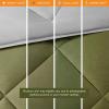 imageComfort Spaces Twin Comforter Set Vibrant Reversible Comforters Twin Size Quilted Bedding Set All Season Lightweight Bedding Soft Microfiber Comforter Vixie NavyLight Blue TwinTwin XL 2 PieceGreenGrey