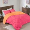 imageComfort Spaces Twin Comforter Set Vibrant Reversible Comforters Twin Size Quilted Bedding Set All Season Lightweight Bedding Soft Microfiber Comforter Vixie NavyLight Blue TwinTwin XL 2 PiecePinkOrange