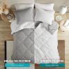 imageComfort Spaces Twin Comforter Set Vibrant Reversible Comforters Twin Size Quilted Bedding Set All Season Lightweight Bedding Soft Microfiber Comforter Vixie NavyLight Blue TwinTwin XL 2 PieceGreyWhite Sherpa