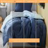 imageComfort Spaces Twin Comforter Set Vibrant Reversible Comforters Twin Size Quilted Bedding Set All Season Lightweight Bedding Soft Microfiber Comforter Vixie NavyLight Blue TwinTwin XL 2 PieceNavyLight Blue