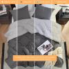 imageComfort Spaces Twin Comforter Set Vibrant Reversible Comforters Twin Size Quilted Bedding Set All Season Lightweight Bedding Soft Microfiber Comforter Vixie NavyLight Blue TwinTwin XL 2 PieceGrey
