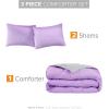 imageComfort Spaces Twin Comforter Set Vibrant Reversible Comforters Twin Size Quilted Bedding Set All Season Lightweight Bedding Soft Microfiber Comforter Vixie NavyLight Blue TwinTwin XL 2 PieceLavendarGray