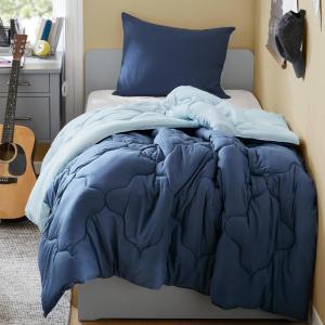 imageComfort Spaces Twin Comforter Set Vibrant Reversible Comforters Twin Size Quilted Bedding Set All Season Lightweight Bedding Soft Microfiber Comforter Vixie NavyLight Blue TwinTwin XL 2 PieceNavyLight Blue