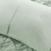 imageComfort Spaces Comforter for Queen Size Bed Ogee Ruched with Crinkle Texture Breathable Comforter Set Queen All Season Lightweight Bedding Set Shams Dcor Pilow FullQueen White 4 PieceGreen