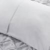 imageComfort Spaces Comforter for Queen Size Bed Ogee Ruched with Crinkle Texture Breathable Comforter Set Queen All Season Lightweight Bedding Set Shams Dcor Pilow FullQueen White 4 PieceGray