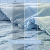 imageComfort Spaces Comforter for Queen Size Bed Ogee Ruched with Crinkle Texture Breathable Comforter Set Queen All Season Lightweight Bedding Set Shams Dcor Pilow FullQueen White 4 PieceBlue